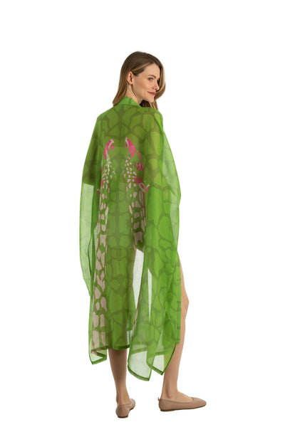 GIRA LAND - GIRAFFE KIMONO - GREEN