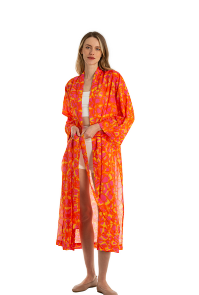 GIRA LAND - GIRAFFE KIMONO - ORANGE YELLOW