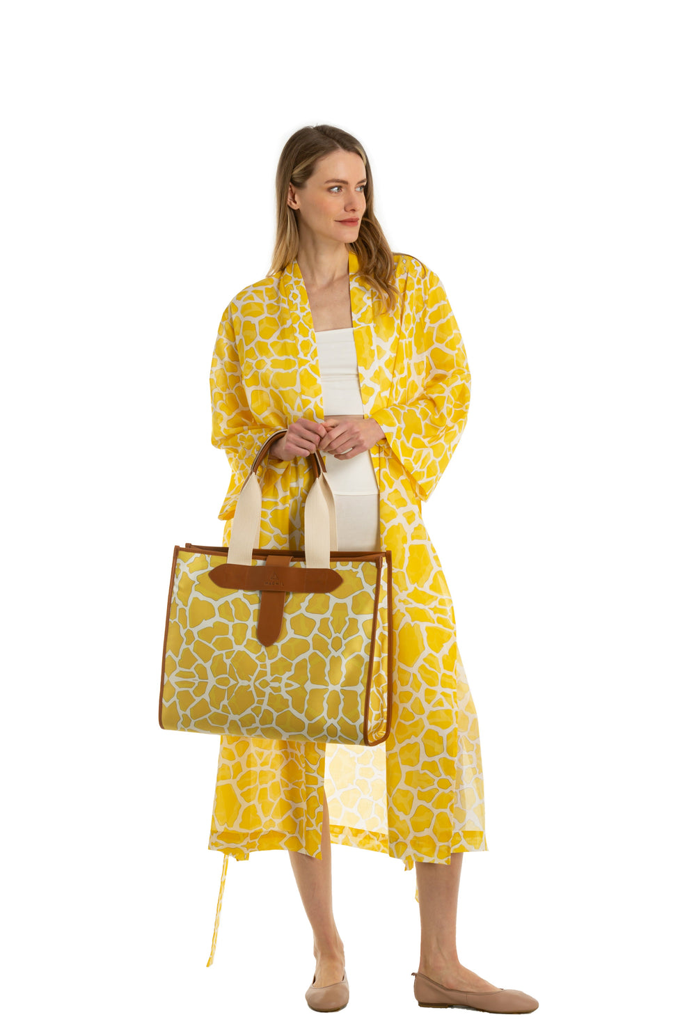 GIRA LAND - GIRAFFE KIMONO - YELLOW