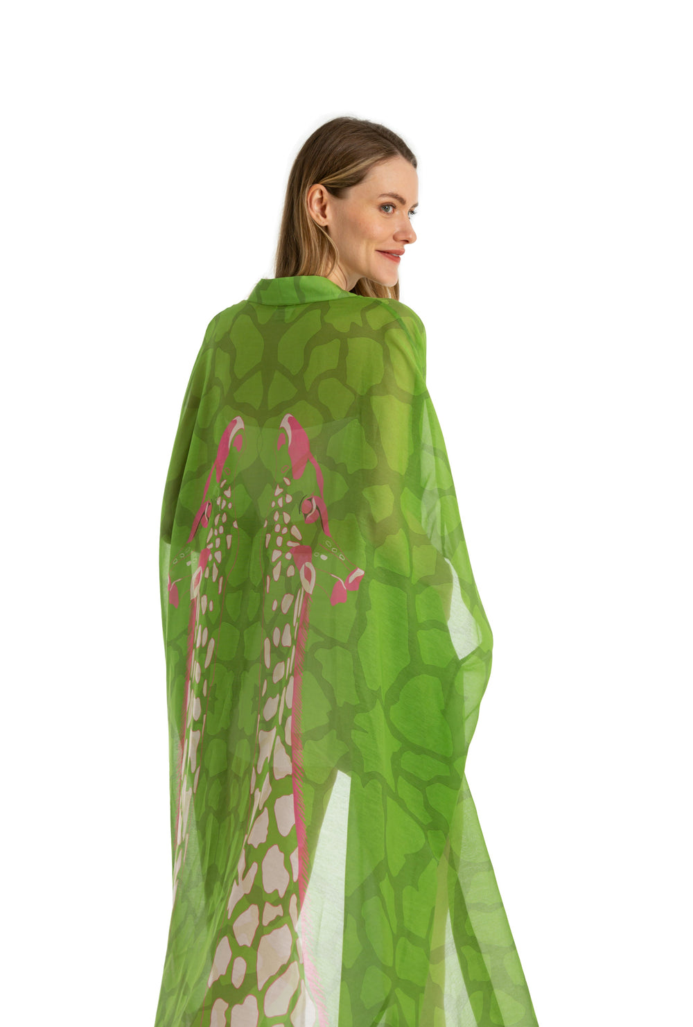 GIRA LAND - GIRAFFE KIMONO - GREEN