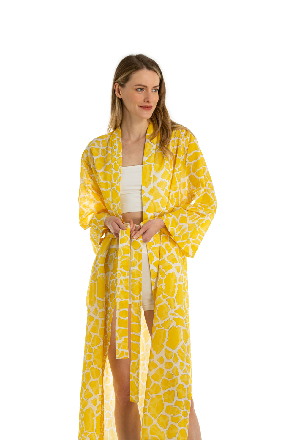 GIRA LAND - GIRAFFE KIMONO - YELLOW