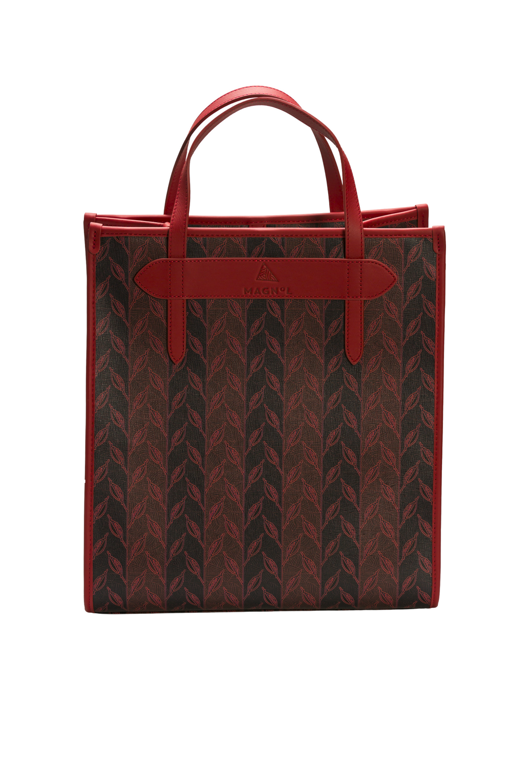 LEAF MONOGRAM - TOTE BAG MEDIUM - RED