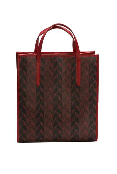 LEAF MONOGRAM - TOTE BAG MEDIUM - RED