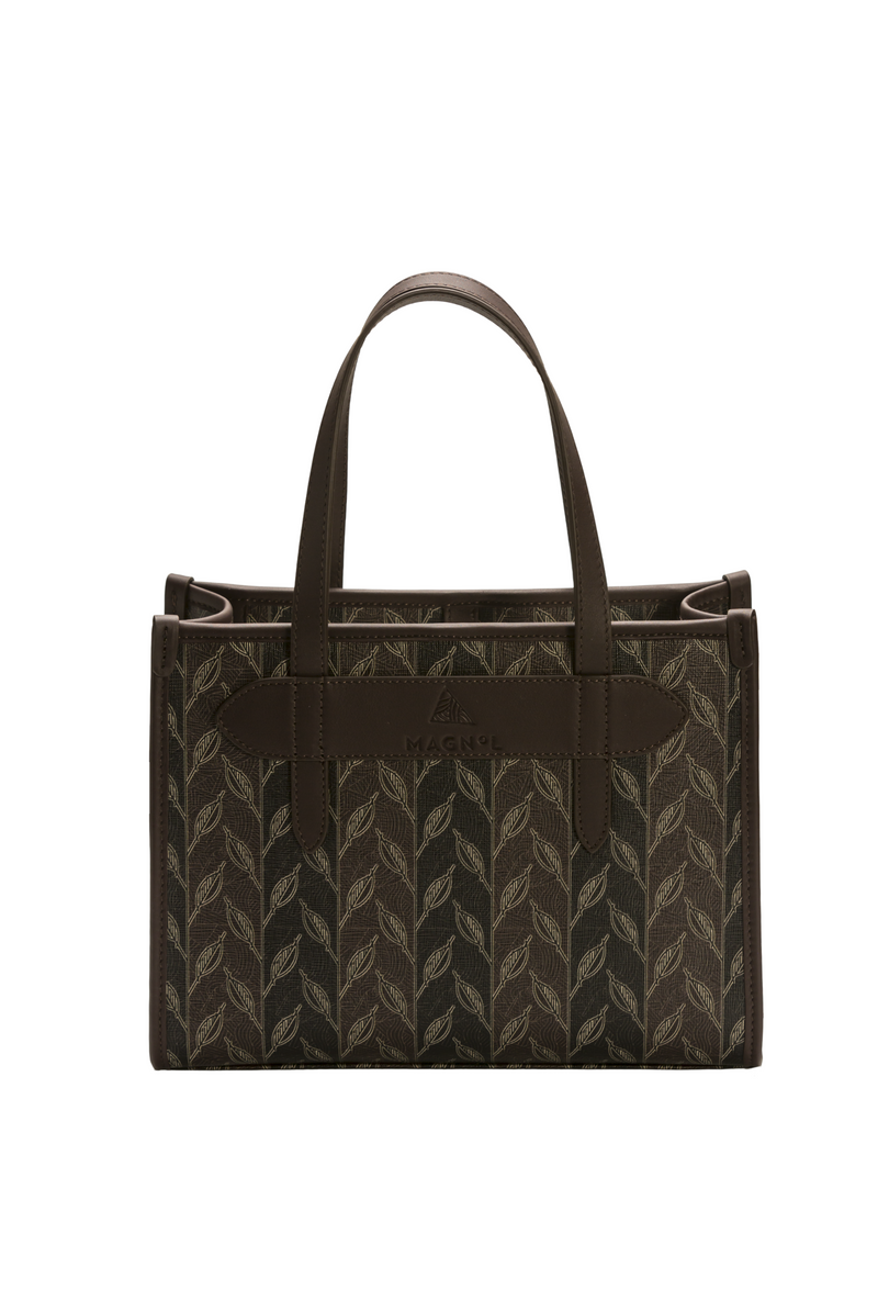 LEAF MONOGRAM - MINI BAG - BROWN