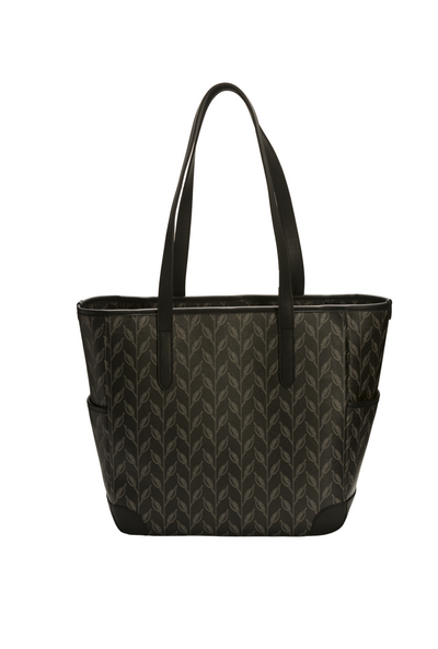 LEAF MONOGRAM TOTE - BALCK