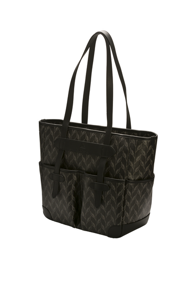 LEAF MONOGRAM TOTE - BALCK