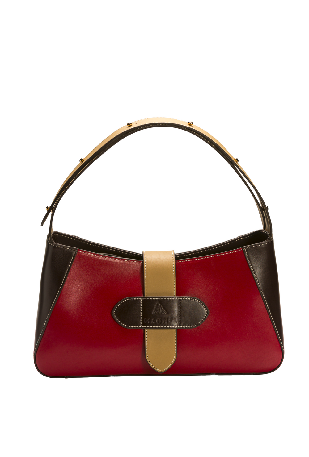 SONIA SHOULDER BAG - RED BROWN