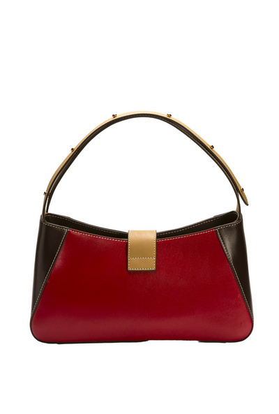 SONIA SHOULDER BAG - RED BROWN