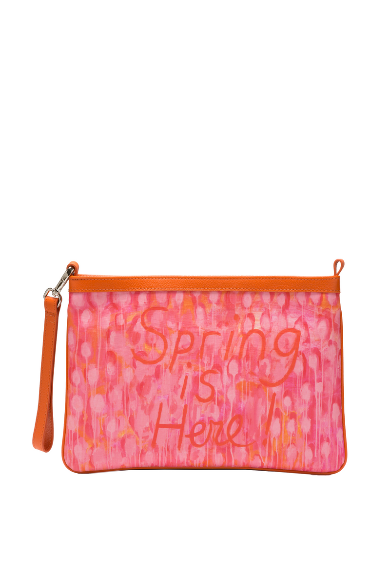 LOVE LETTERS ON LEAF MONOGRAM - SPRING IS HERE ORANGE